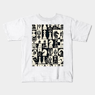 Checkmate Charm: A Chess-Inspired Mosaic Kids T-Shirt